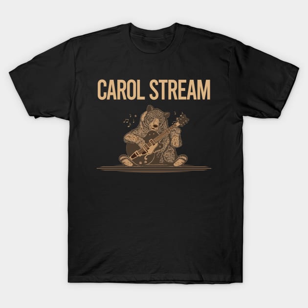 Brown Bear Guitar Carol Stream T-Shirt by rosenbaumquinton52